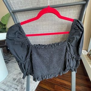 SHEIN crop ruffle top size S